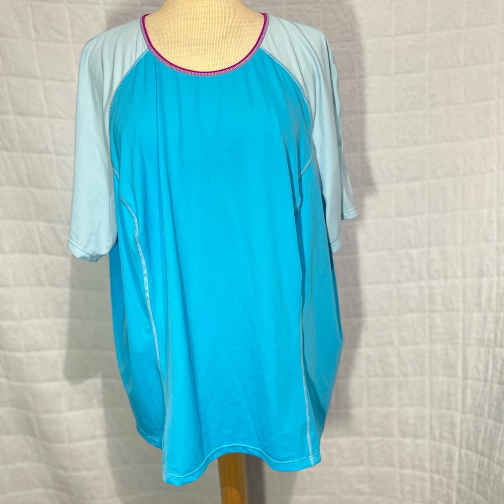Blue and Light Blue Women's Top size XXL